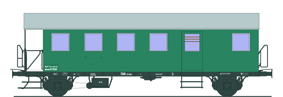 Ferro Train 790-430 - Austrian ÖBB BPwih 47 930  2-ax coach,  6 windows